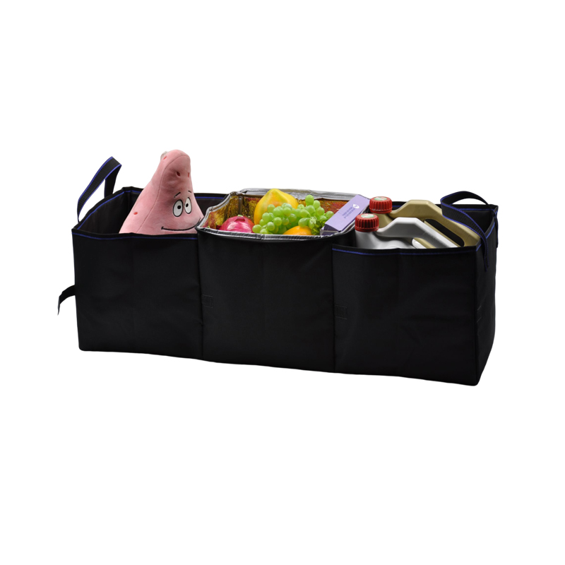 3 Compartment Insulation Bag Car Trunk Organizer with Cooler