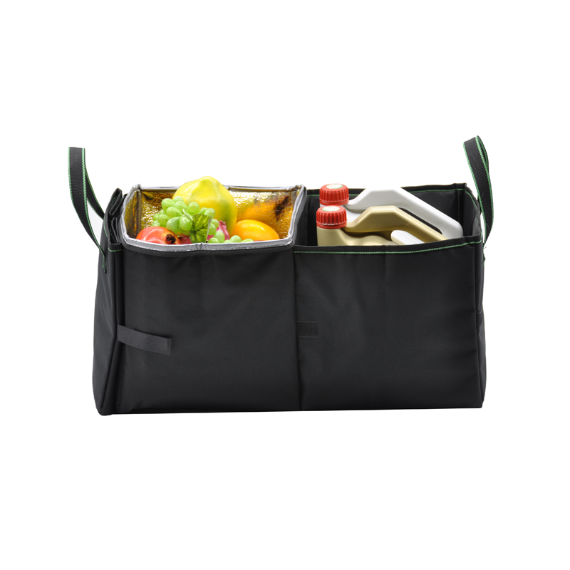 3 Compartment Insulation Bag Car Trunk Organizer with Cooler