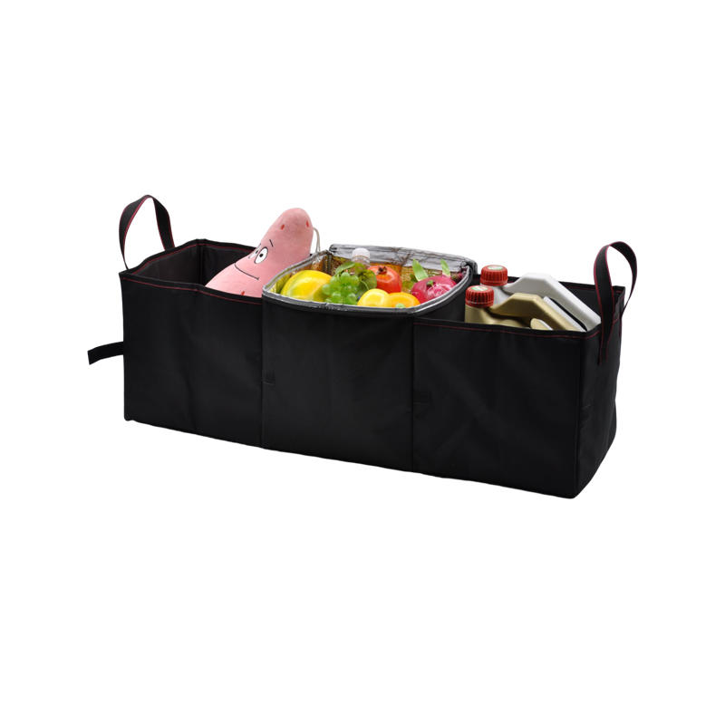 3 Compartment Insulation Bag Car Trunk Organizer with Cooler