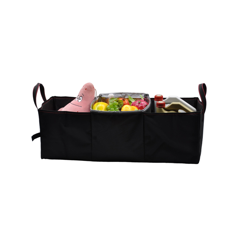 3 Compartment Insulation Bag Car Trunk Organizer with Cooler