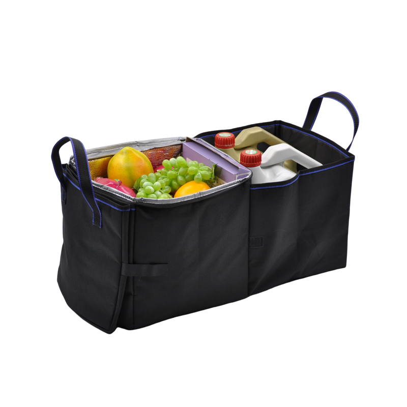 3 Compartment Insulation Bag Car Trunk Organizer with Cooler