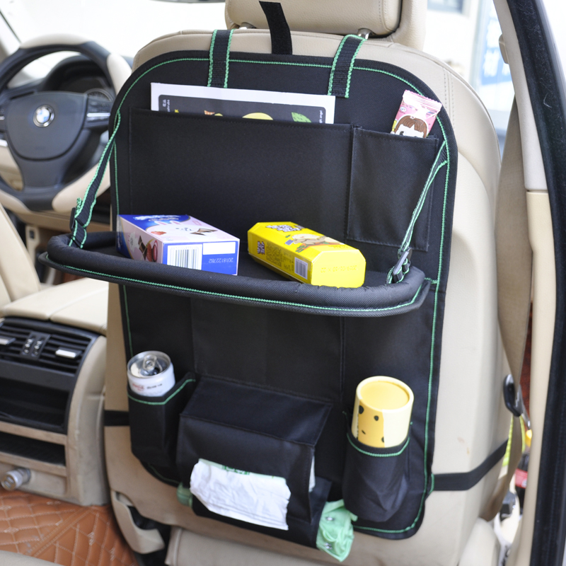 Foldable Car Seat Back Bag With Small Table