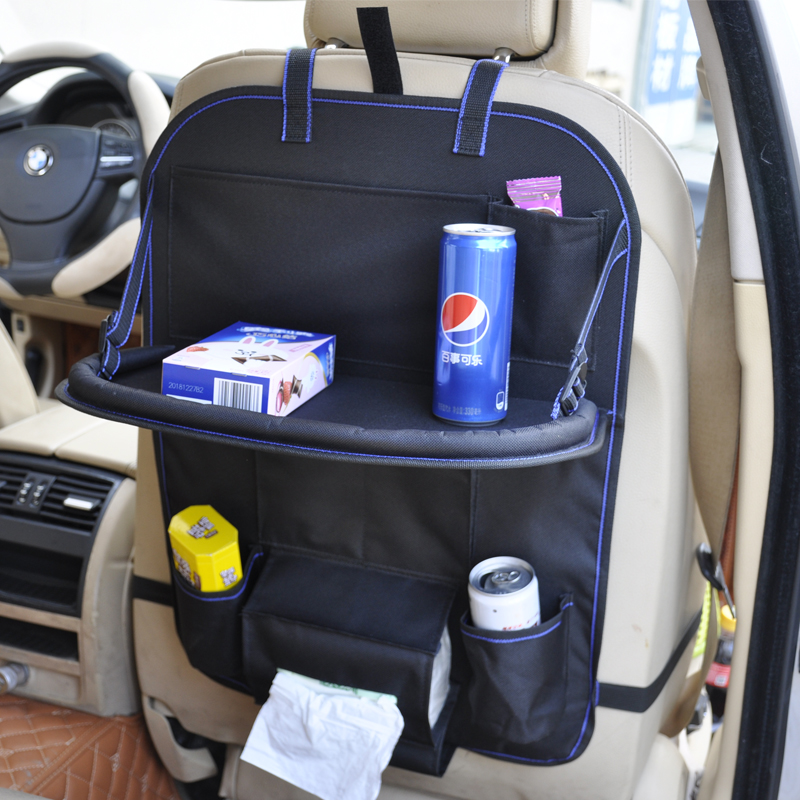 Foldable Car Seat Back Bag With Small Table